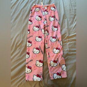 Hello Kitty Pink Fleece Pajama Bottoms